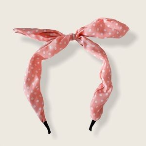 Pink Polkadot Headband
